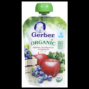 Gerber 2nd Foods Organic Baby Food Manzanas Arándanos & Espinacas
