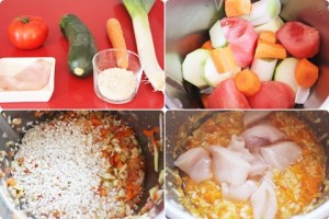 Puré-de-arroz-pollo-y-verduras.-Pasos-1