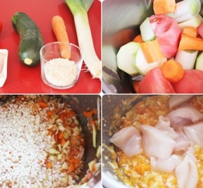 Puré-de-arroz-pollo-y-verduras.-Pasos-1